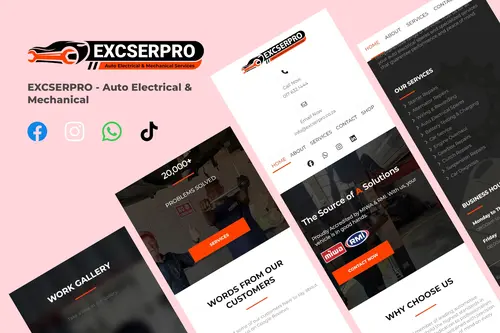EXCSERPRO Completed Website Preview